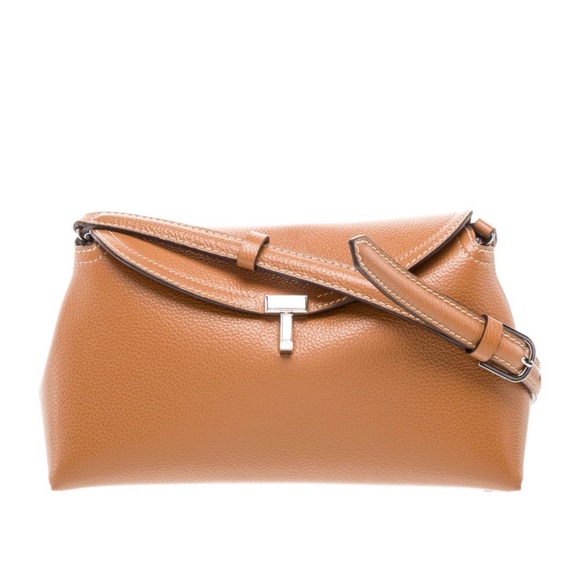 Toteme Handbags - Toteme T-lock clutch genuine Leather bag with Silver Hardware